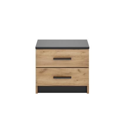 TOD Nightstand, Craft Oak/Black