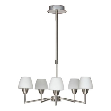 TOGO Pendant Light 5xG9/40W/230V Matte Chrome/White