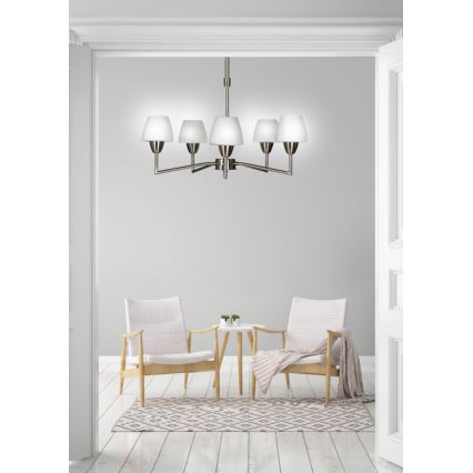 TOGO Pendant Light 5xG9/40W/230V Matte Chrome/White