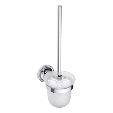 Toilet brush 11 x 37.5 cm, silver/white