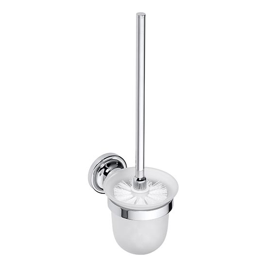Toilet brush 11 x 37.5 cm, silver/white