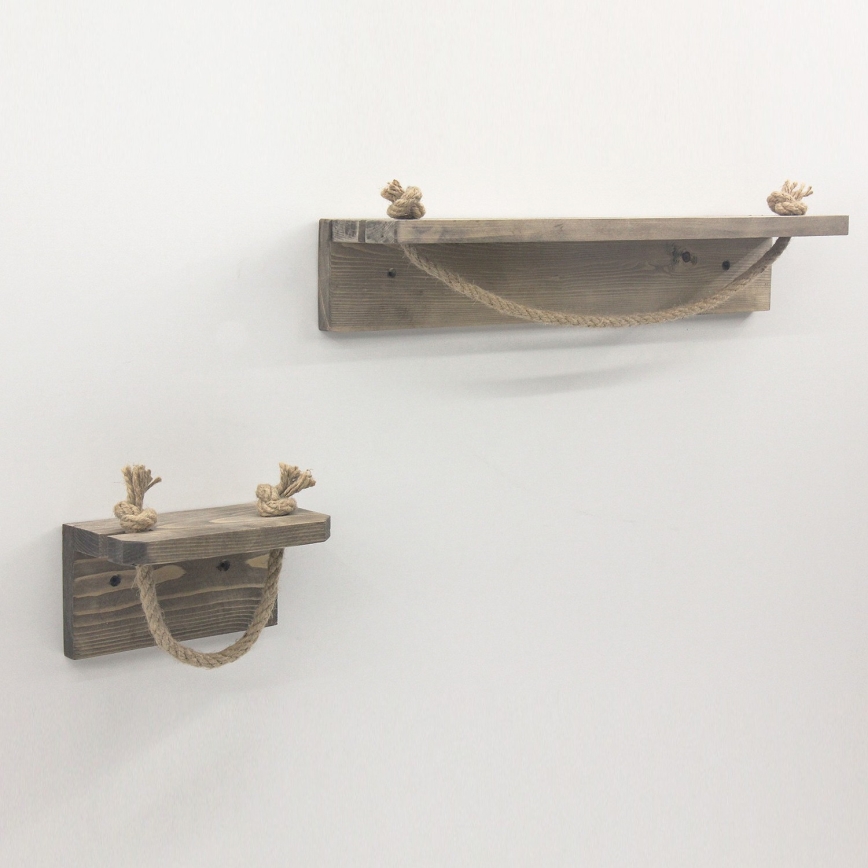 Toilet paper holder 10,5x17 cm + wall shelf 10x50 cm spruce