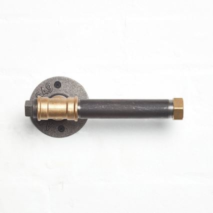 Toilet paper holder BORURAF 8x22 cm black/gold