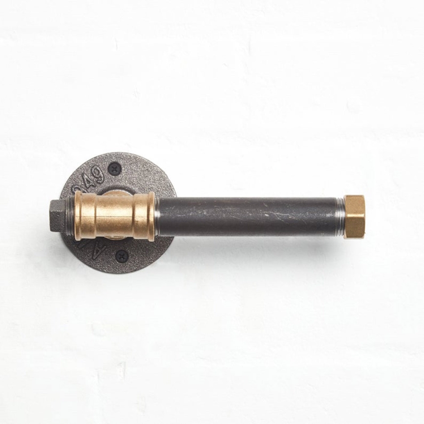 Toilet paper holder BORURAF 8x22 cm black/gold