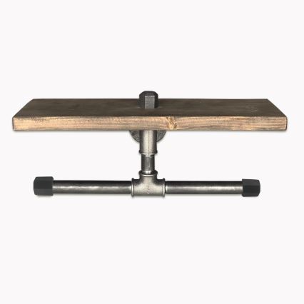 Toilet paper holder with a shelf BORU 12x40 cm spruce