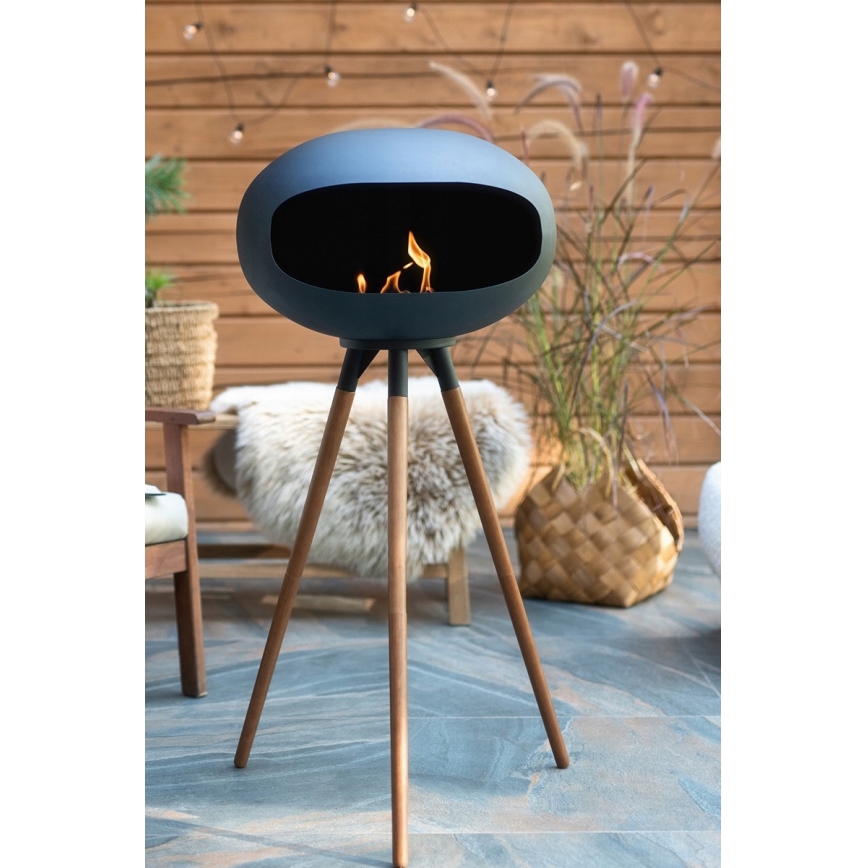 TOKIO Bioethanol Fireplace 45x100 cm, 2 kW, Black