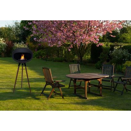 TOKIO Bioethanol Fireplace 45x100 cm, 2 kW, Black