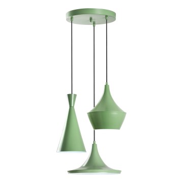 TOM Cable Pendant Light 3x E27/40W/230V, Green