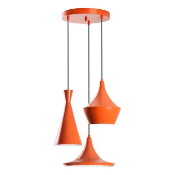 TOM Cord Pendant Light 3xE27/40W/230V Orange