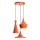 TOM Cord Pendant Light 3xE27/40W/230V Orange