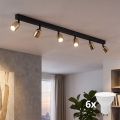 TOP LED Spotlight 6x GU10 / 10W / 230V - Black/Gold