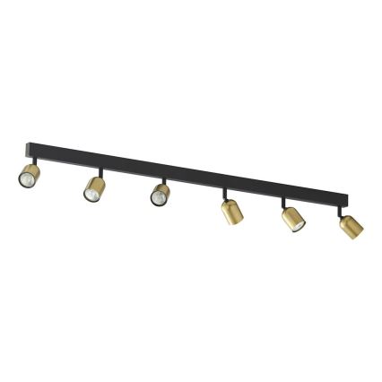 TOP LED Spotlight 6xGU10/10W/230V Gold/Black