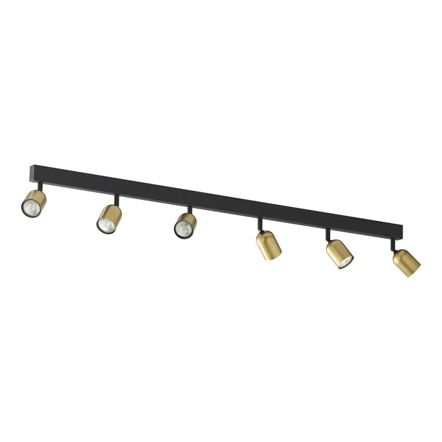 TOP LED Spotlight 6xGU10/10W/230V Gold/Black