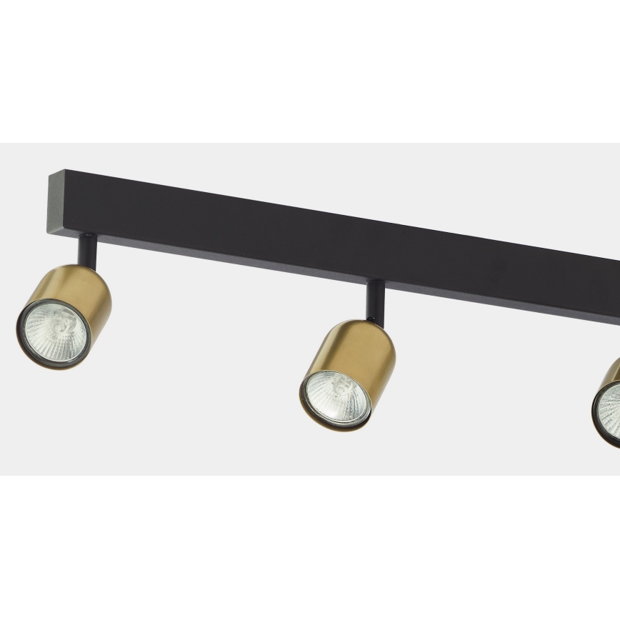 TOP LED Spotlight 6xGU10/10W/230V Gold/Black
