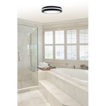 Top Light - COMET LED Bathroom Ceiling Light LED/40W/230V 3000/4000/6500K IP54 black Ø 40 cm