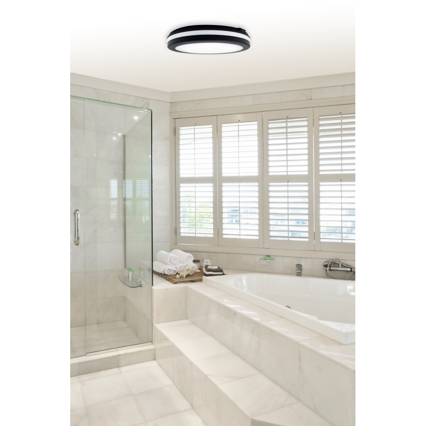 Top Light - COMET LED Bathroom Ceiling Light LED/40W/230V 3000/4000/6500K IP54 black Ø 40 cm