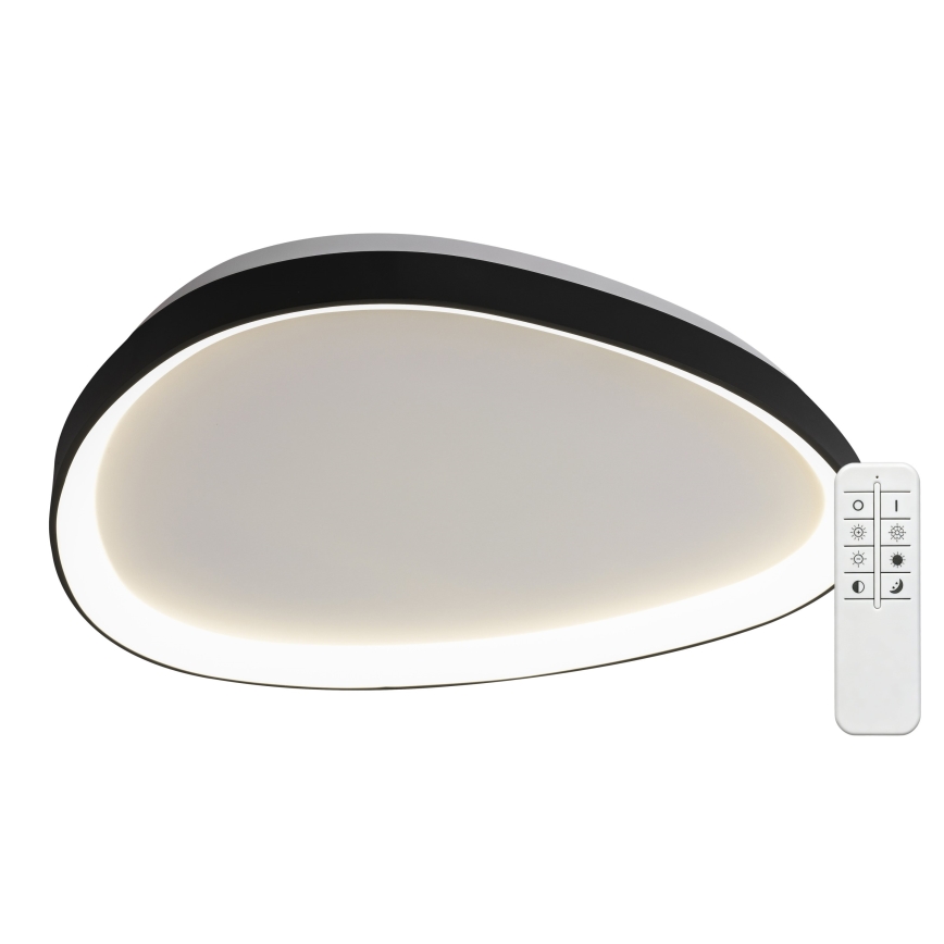 Top Light - LED dimmable ceiling light ECLIPSE LED/55W/230V 3000-6500K Ø 60 cm black + remote control