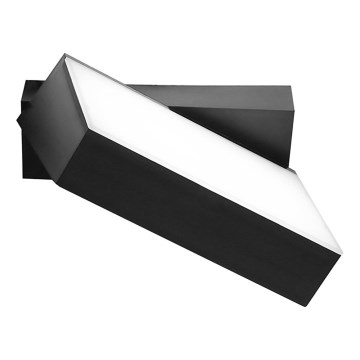 Top Light - FLIP LED Outdoor Wall Light 12W/230V 3000/4000/6000K IP54 Black