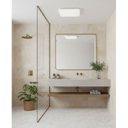 Top Light - DUNAJ LED Bathroom Ceiling Light LED/18W/230V 3000/4000/6500K IP44 27,5x27,5 cm White