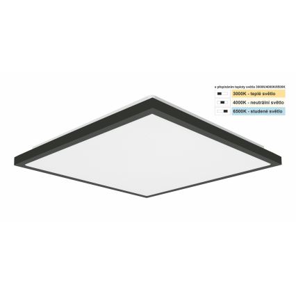 Top Light - LED Bathroom ceiling light ONYX LED/24W/230V IP44 3000/4000/6500K 38x38 cm black