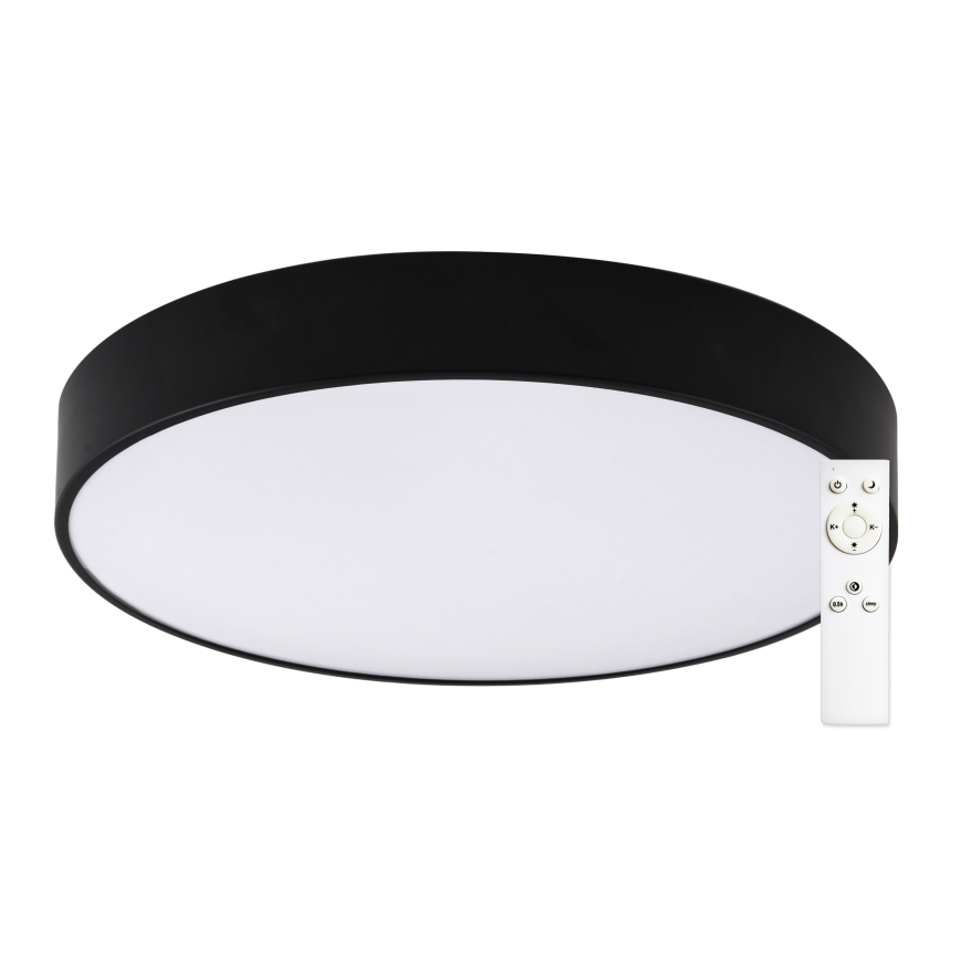 Top Light - LED Dimmable bathroom ceiling light PETAL LED/48W/230V IP44 3000-6500K d. 48 cm black + remote control