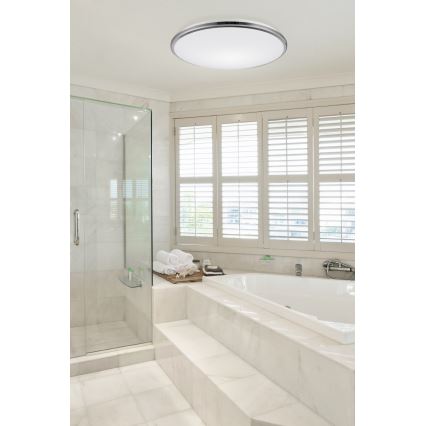Top Light - LED Bathroom ceiling light SILVER LED/24W/230V IP44 3000/4000/6500K d. 39 cm shiny chrome