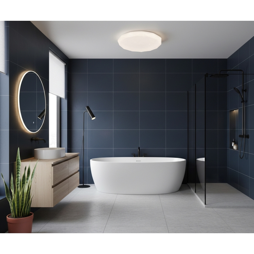 Top Light - SPARKLE LED Bathroom Ceiling Light LED/40W/230V 3000/4000/6500K IP44 Ø 39 cm white