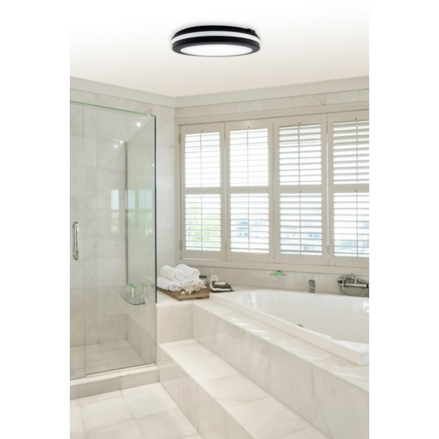 Top Light - LED Bathroom light COMET LED/24W/230V 3000/4000/6500K IP54 d. 30 cm black