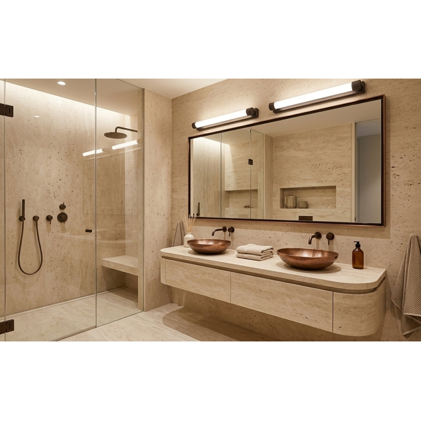 Top Light - LED Bathroom Mirror Light TURIA LED/12W/230V 3000/4000/6500K IP44 60 cm black