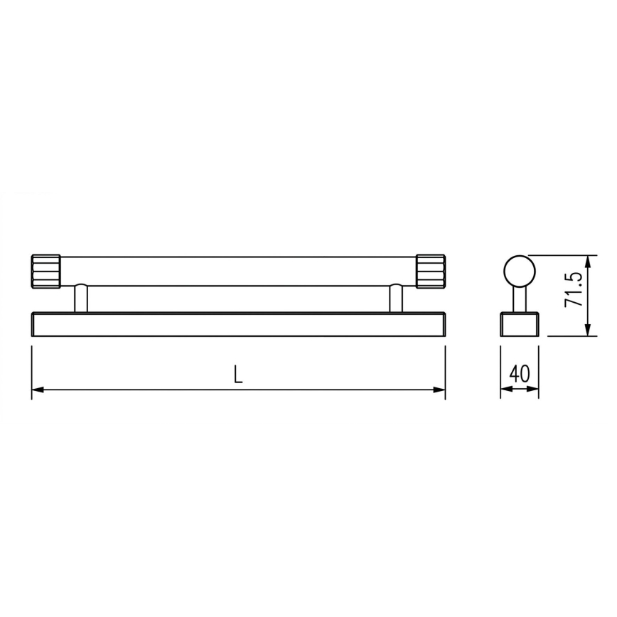 Top Light - LED Bathroom Mirror Light TURIA LED/12W/230V 3000/4000/6500K IP44 60 cm black