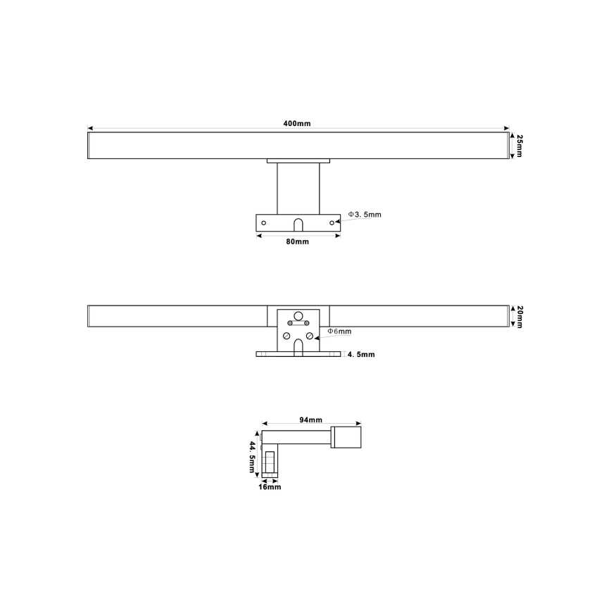 Top Light - LED Bathroom mirror lighting OREGON LED/7W/230V 40 cm IP44