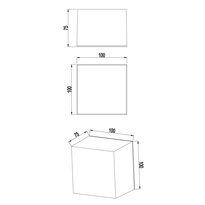 Top Light - LED Bathroom Wall Light BOXTER LED/5W/230V 4000K IP65