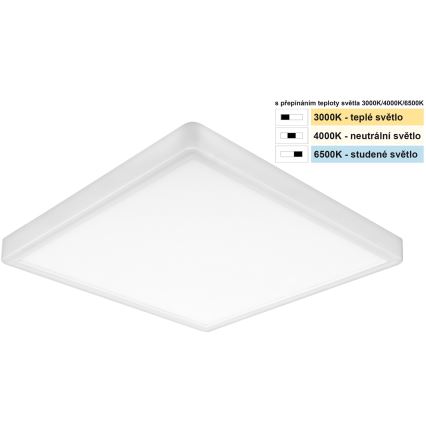 Top Light - LED Ceiling light REVIT LED/24W/230V 3000/4000/6500K 30x30 cm white