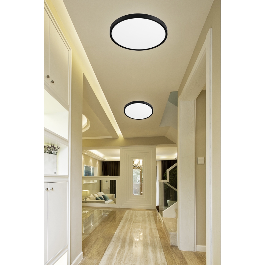 Top Light - LED Ceiling light REVIT LED/24W/230V 3000/4000/6500K d. 30 cm black