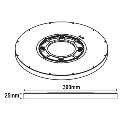 Top Light - LED Ceiling light REVIT LED/24W/230V 3000/4000/6500K d. 30 cm white