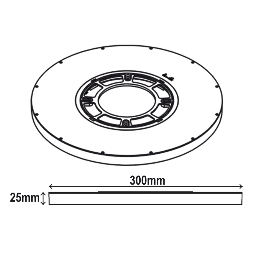 Top Light - LED Ceiling light REVIT LED/24W/230V 3000/4000/6500K d. 30 cm white