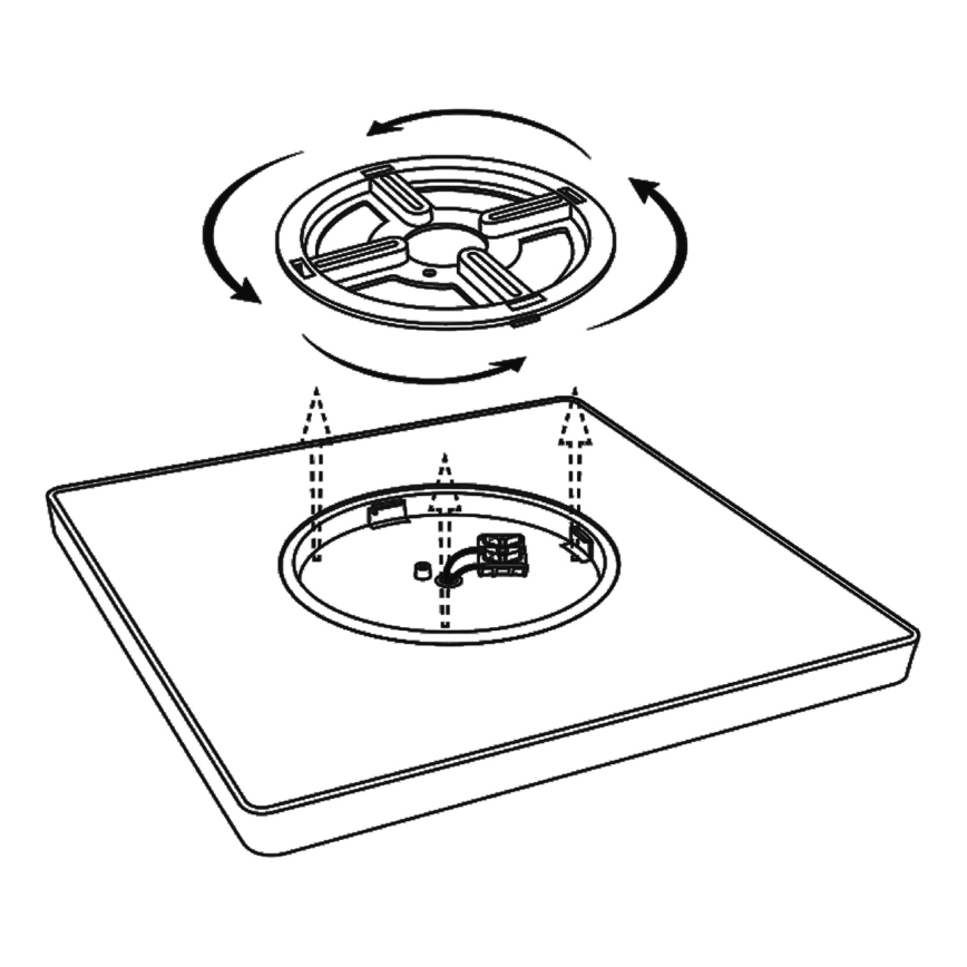 Top Light - LED Dimmable ceiling light REVIT LED/36W/230V 3000-6500K 40x40 cm white + remote control