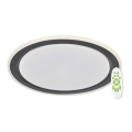 Top Light - LED Dimmable ceiling light NORMAN LED/60W/230V d. 49 cm black + remote control