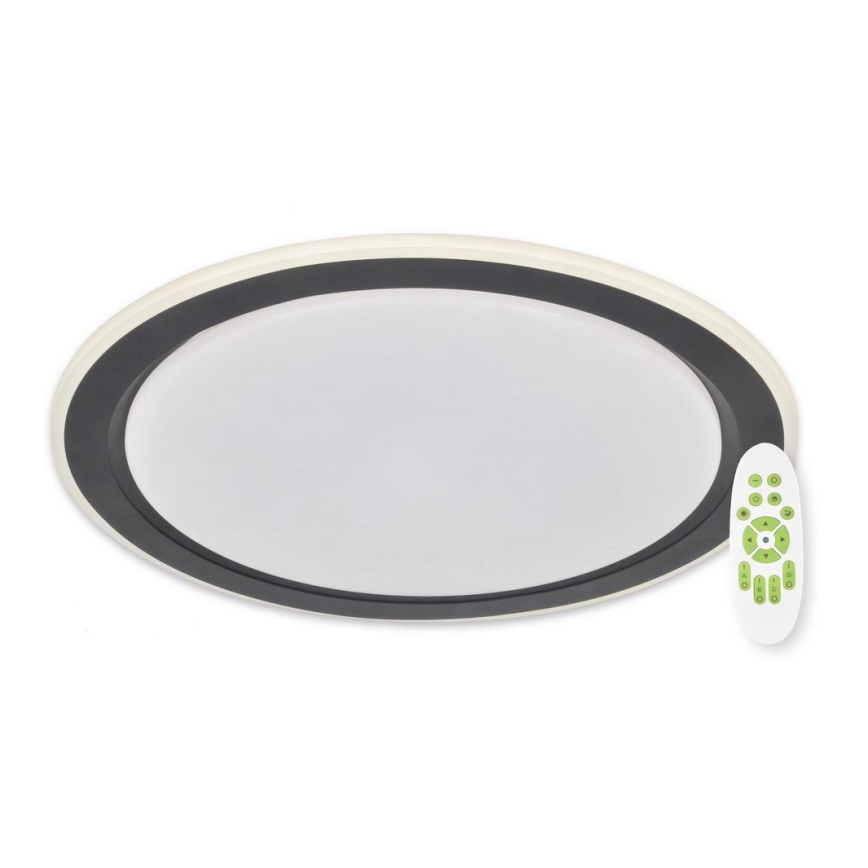 Top Light - LED Dimmable ceiling light NORMAN LED/60W/230V d. 49 cm black + remote control