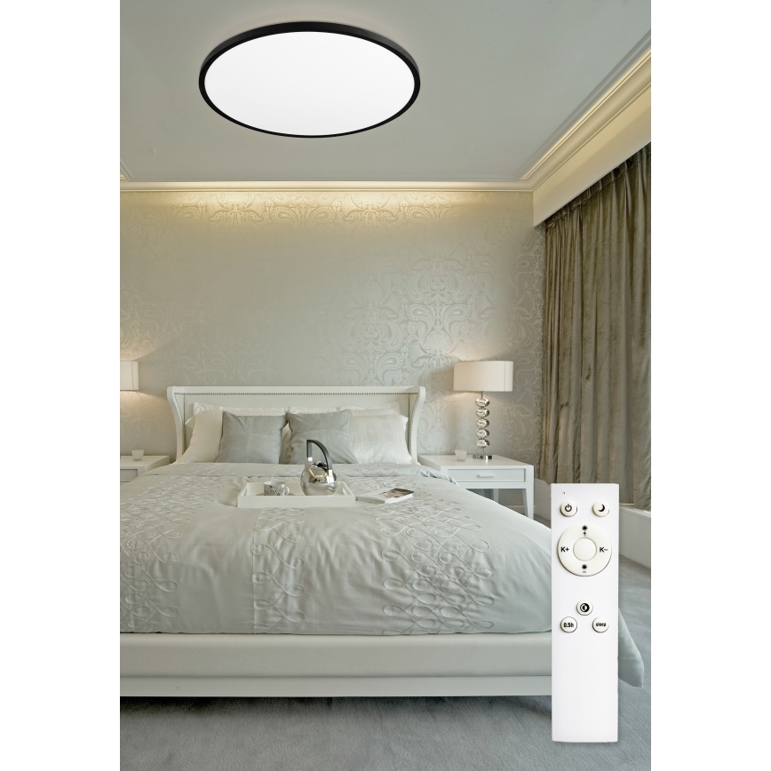 Top Light - LED Dimmable ceiling light REVIT LED/70W/230V 3000-6500K d. 75 cm black + remote control