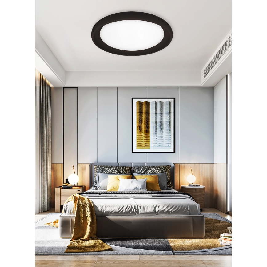 Top Light - LED Dimmable ceiling light SALERNO LED/60W/230V 3000-6500K d. 60 cm black + remote control