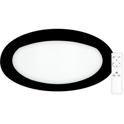 Top Light - LED Dimmable ceiling light SALERNO LED/60W/230V 3000-6500K d. 60 cm black + remote control