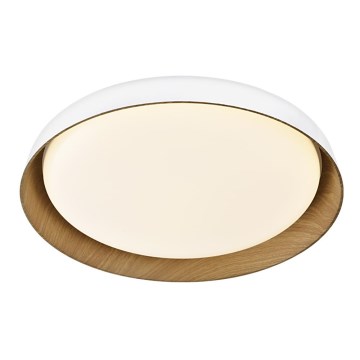 Top Light - LED Dimmable ceiling light SATELLITE LED/36W/230V 3000-6500K d. 43 cm white/brown + remote control