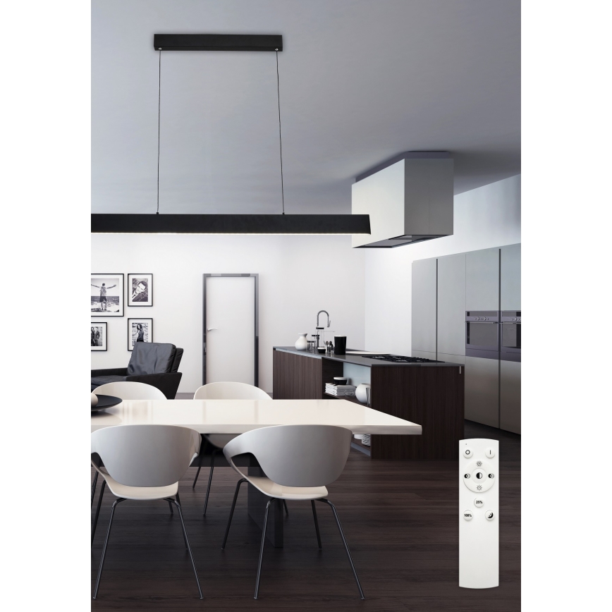 Top Light - LED Dimmable chandelier on a string LINE LED/30W/230V black + remote control