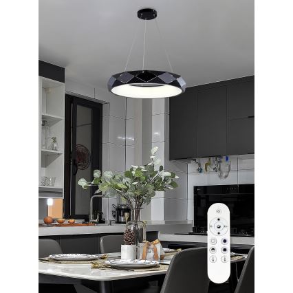 Top Light - LED Dimmable chandelier on a string APOLO LED/45W/230V black + remote control