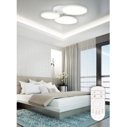 Top Light - LED Dimmable surface-mounted chandelier MERKUR LED/50W/230V 3000-6500K white + remote control