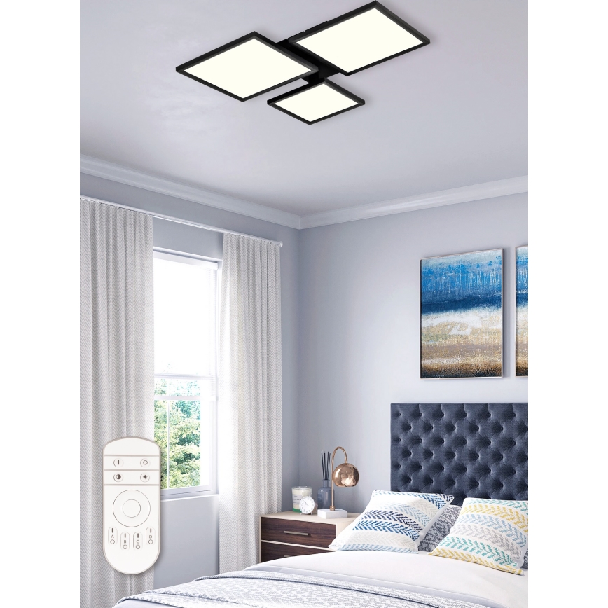 Top Light - LED Dimmable surface-mounted chandelier MERKUR LED/50W/230V 3000-6500K black + remote control