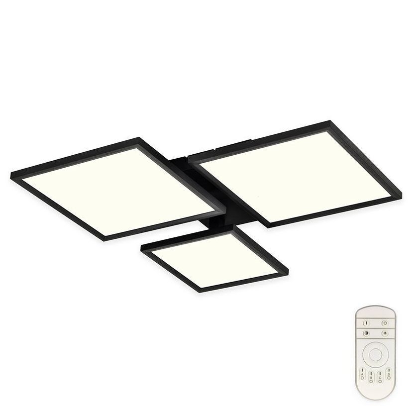 Top Light - LED Dimmable surface-mounted chandelier MERKUR LED/50W/230V 3000-6500K black + remote control