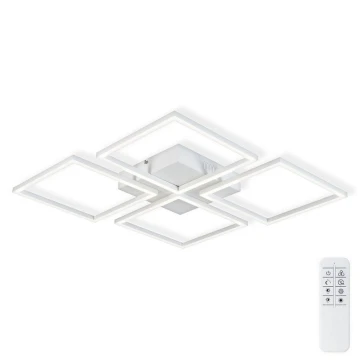 Top Light - LED Dimmable surface-mounted chandelier RIVIERA 4xLED/16,25W/230V angular white + remote control