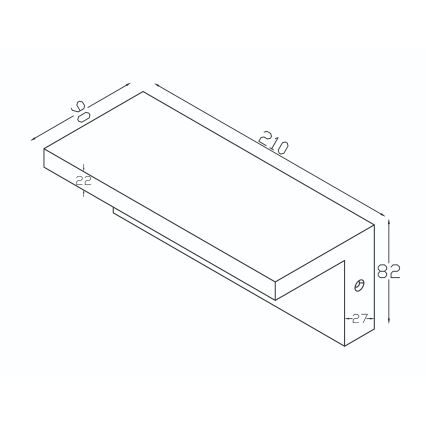 Top Light - LED Outdoor Wall Light ELON, 10W/230V, 3000/4000/6000K, IP54, Black